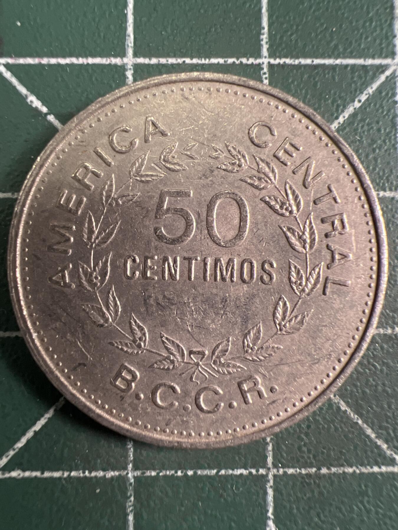 第656期 硬币场 （无押金，捡漏，全场50包邮，偏远地区除外，接收代拍业务，本店十天发一次货） 哥斯达黎加50分 1976年