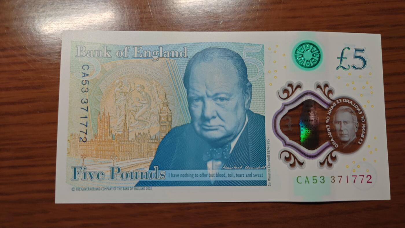 【世界钱币】精选微拍第120期暨2024年第31期  新到货查尔斯50镑，亚美尼亚全套，新版5000卢布等 2023年英国G序列5镑查尔斯 全新绝品无4尾号772