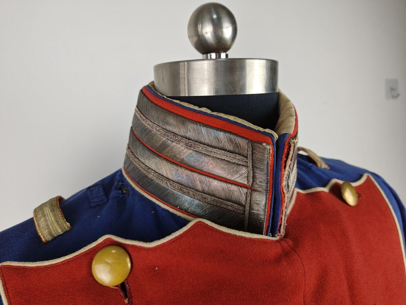 全场0元起拍 第175期 咸鱼国勋章拍卖专场 7月21日（周日）下午6：00开始 德意志帝国帝德萨克森枪骑兵军官大礼服带袖口领口刺绣 胸围102肩宽44 领围43 袖长62 衣长70