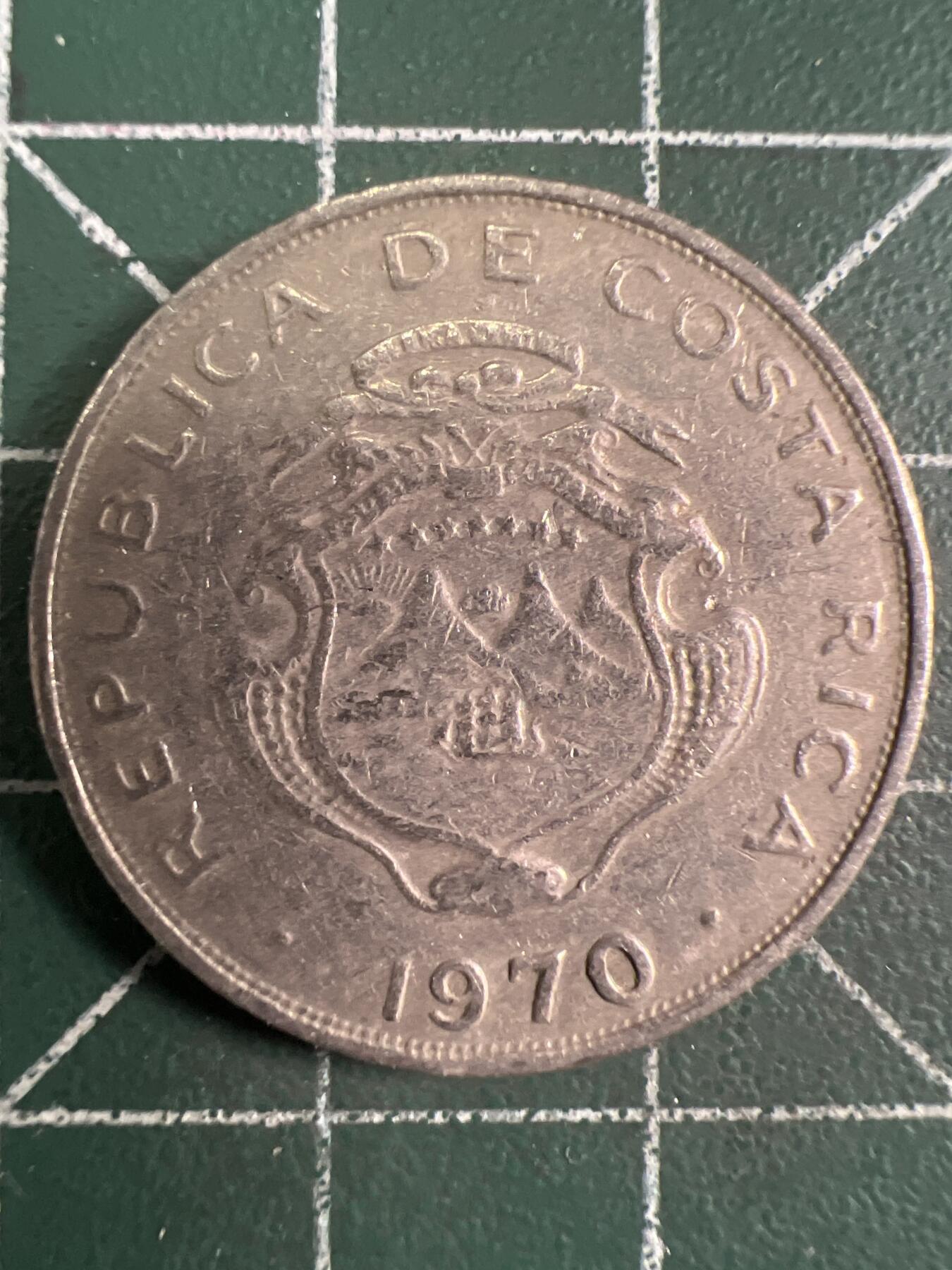 第656期 硬币场 （无押金，捡漏，全场50包邮，偏远地区除外，接收代拍业务，本店十天发一次货） 哥斯达黎加50分 1970年