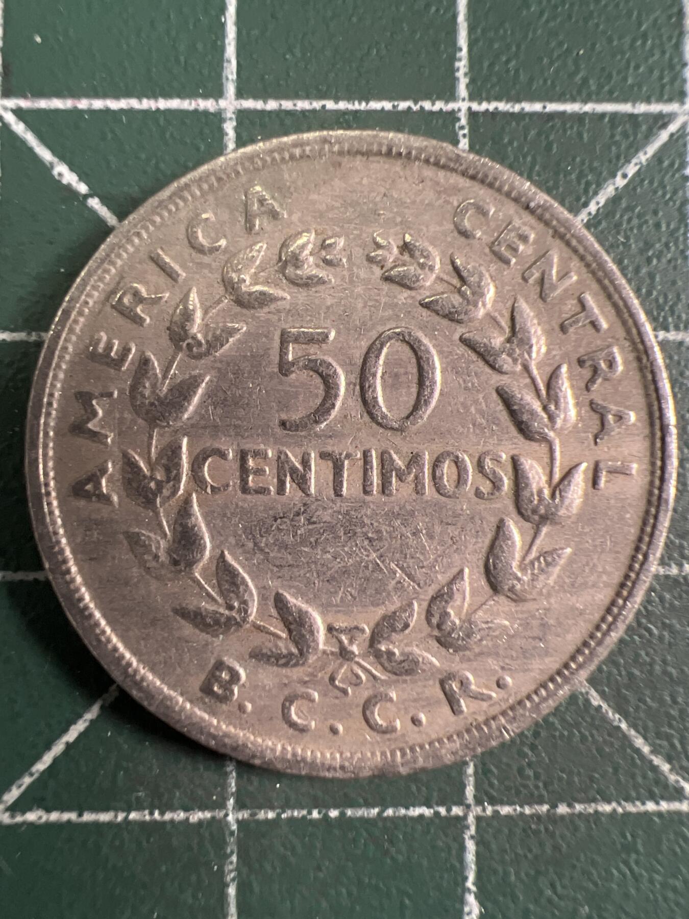 第656期 硬币场 （无押金，捡漏，全场50包邮，偏远地区除外，接收代拍业务，本店十天发一次货） 哥斯达黎加50分 1968年