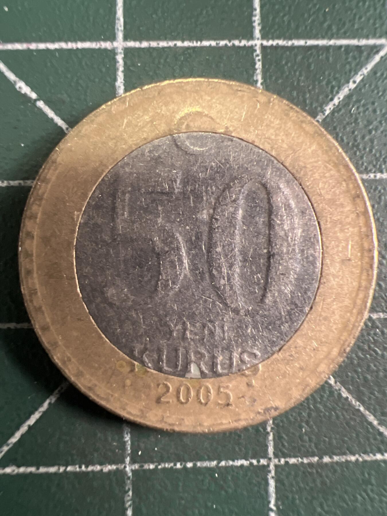 第656期 硬币场 （无押金，捡漏，全场50包邮，偏远地区除外，接收代拍业务，本店十天发一次货） 土耳其50库鲁 双色币