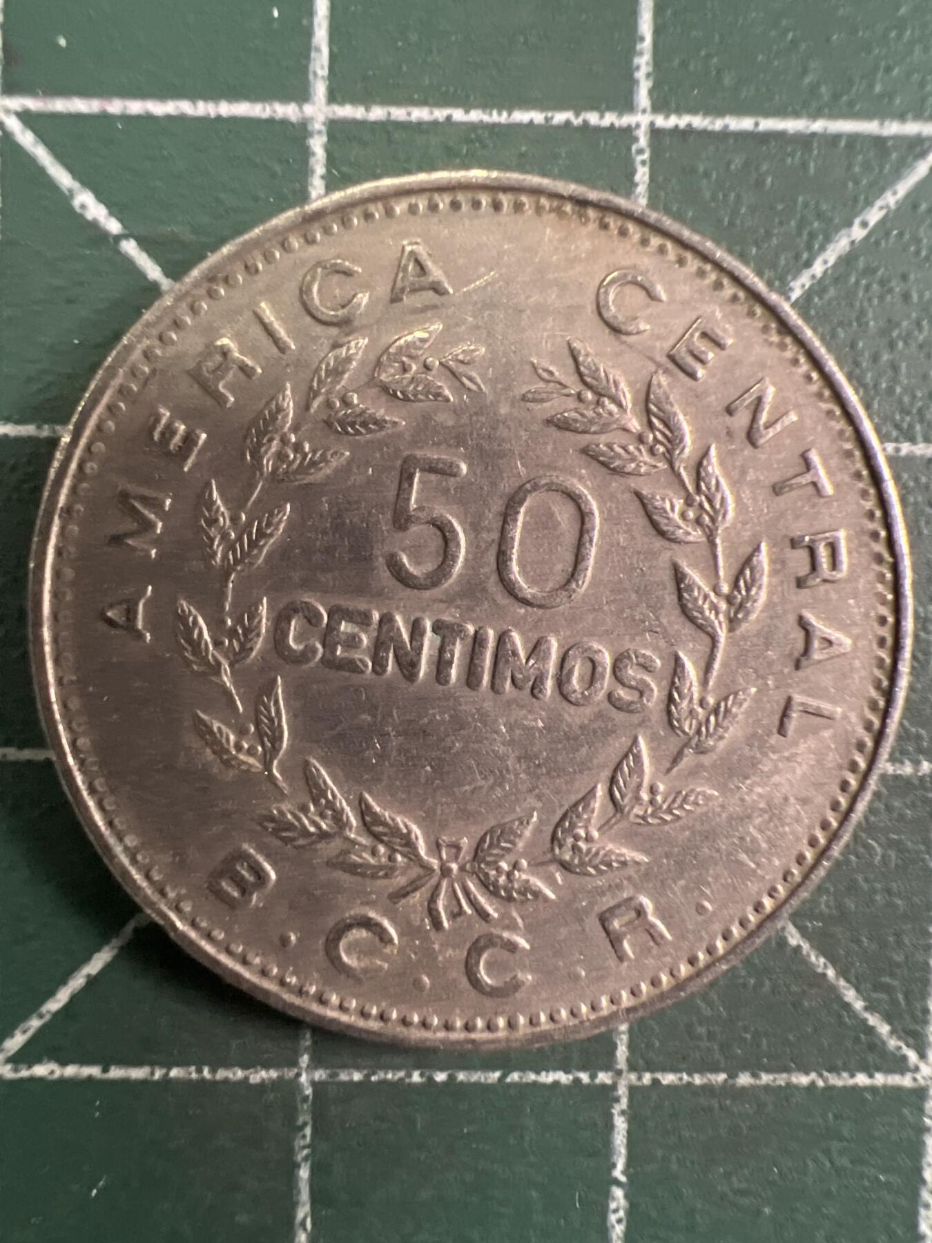 第657期 硬币场 （无押金，捡漏，全场50包邮，偏远地区除外，接收代拍业务，本店十天发一次货） 哥斯达黎加50分 1975年