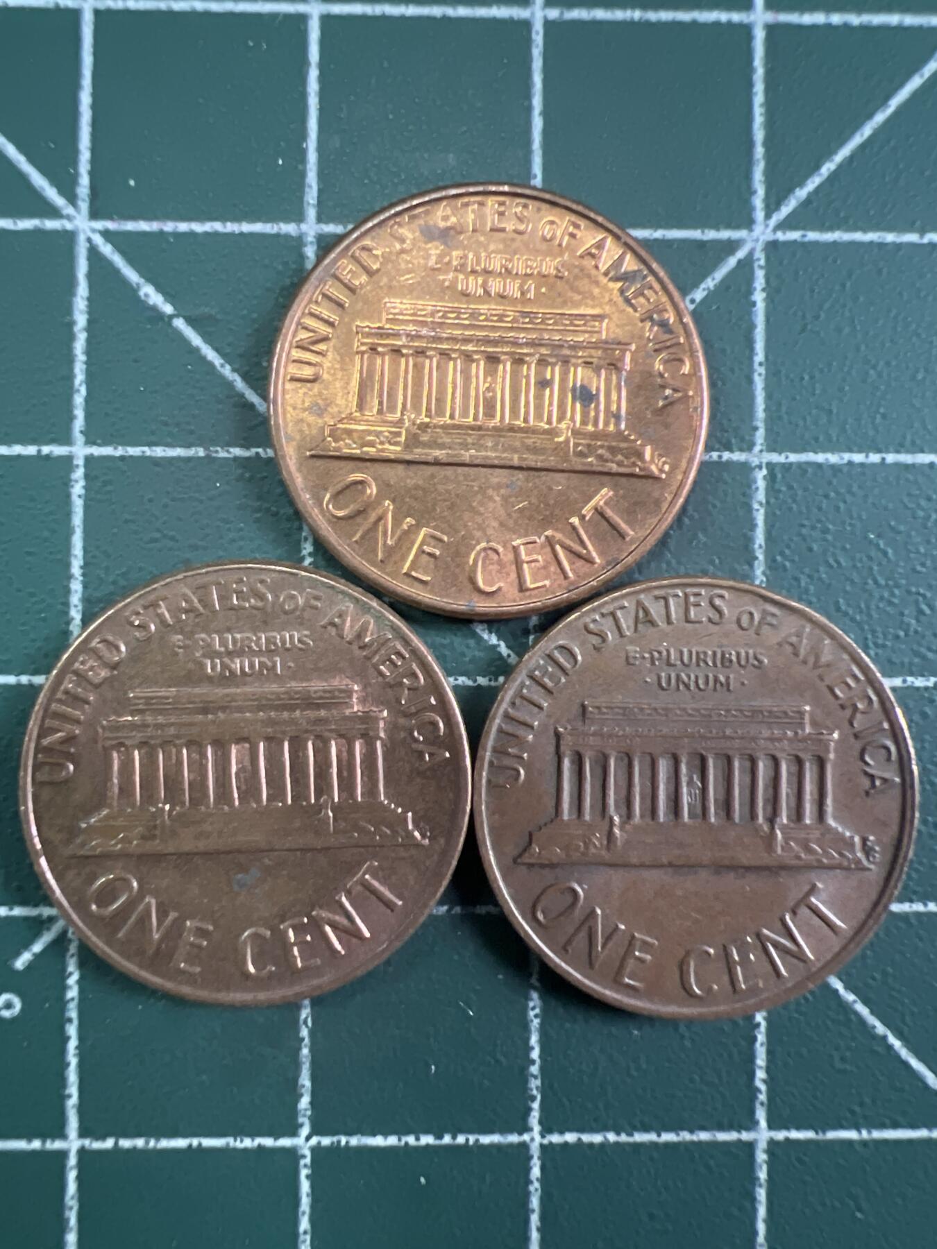 第657期 硬币场 （无押金，捡漏，全场50包邮，偏远地区除外，接收代拍业务，本店十天发一次货） 美国一美分 3枚
