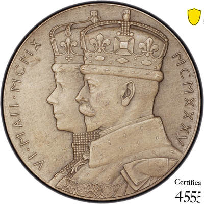 PCGS SP64 1935年英国乔治五世银禧纪念大银章  - PCGS SP64 1935年英国乔治五世银禧纪念大银章 