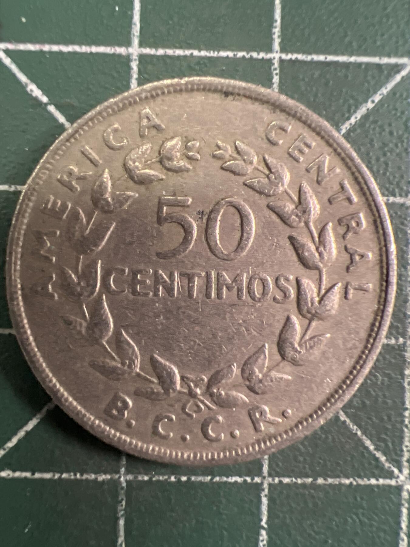 第657期 硬币场 （无押金，捡漏，全场50包邮，偏远地区除外，接收代拍业务，本店十天发一次货） 哥斯达黎加50分 1970年