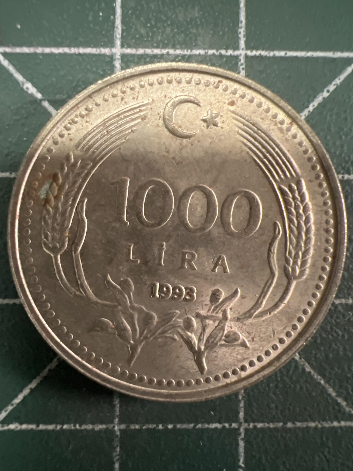 第656期 硬币场 （无押金，捡漏，全场50包邮，偏远地区除外，接收代拍业务，本店十天发一次货） 土耳其1000里拉