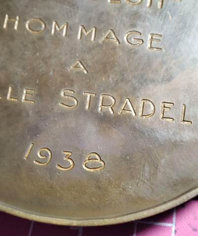 欧洲艺术麦朵尔 周五结拍 1938法国剧作家爱德华罗斯坦大铜章 高浮雕