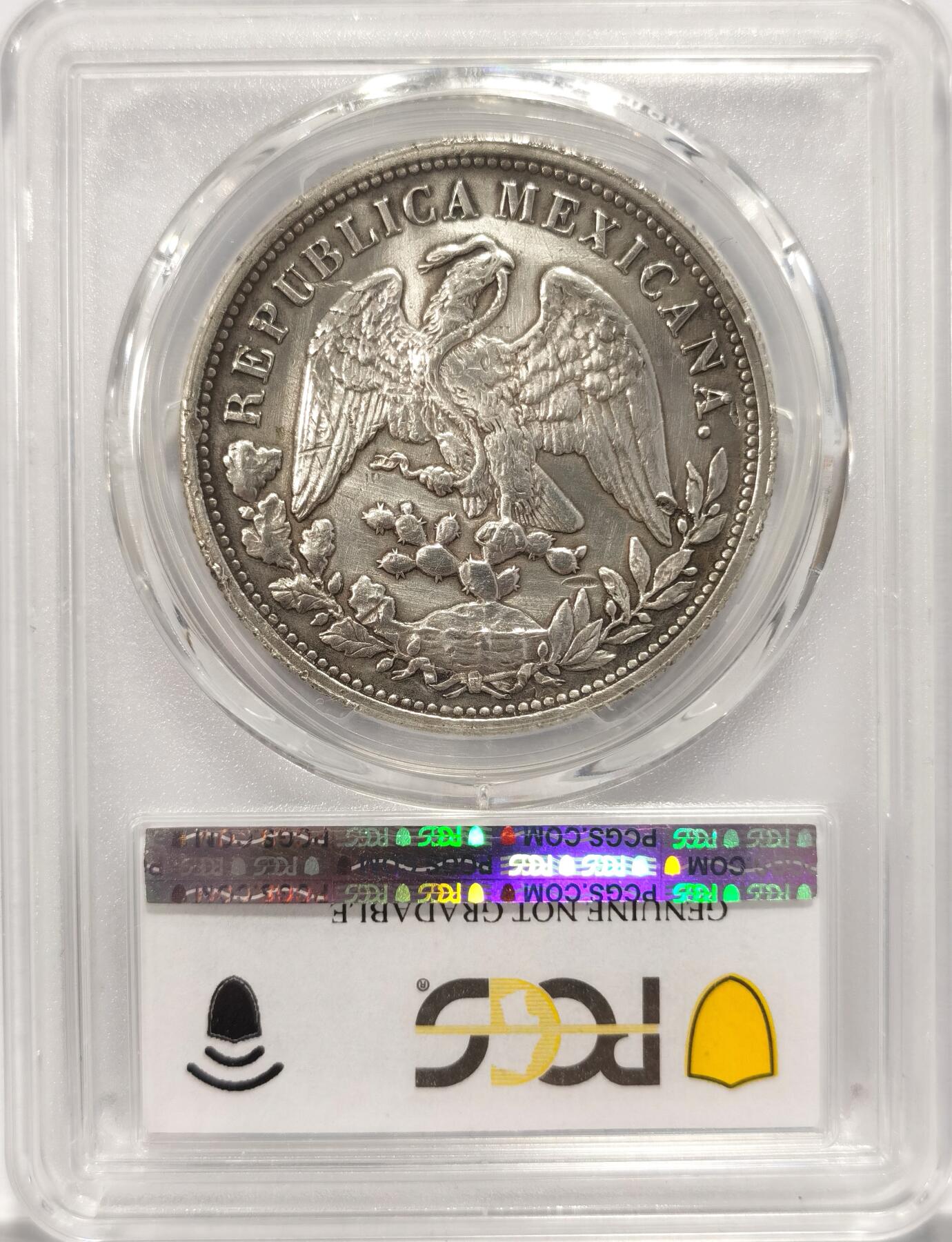 博洋堂世界钱币拍卖第084期（全场包邮） PCGS XF 1898年Mo AM墨西哥鹰洋 转光品质