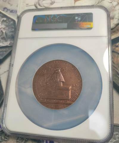 欧洲艺术麦朵尔 周五结拍 1861巴黎储蓄BANK大铜章MS64