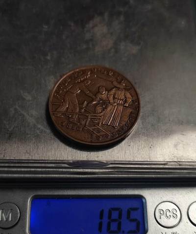 欧洲艺术麦朵尔 周五结拍 法国1960小铜章两枚顺丰包邮 巴黎造币厂建厂纪念