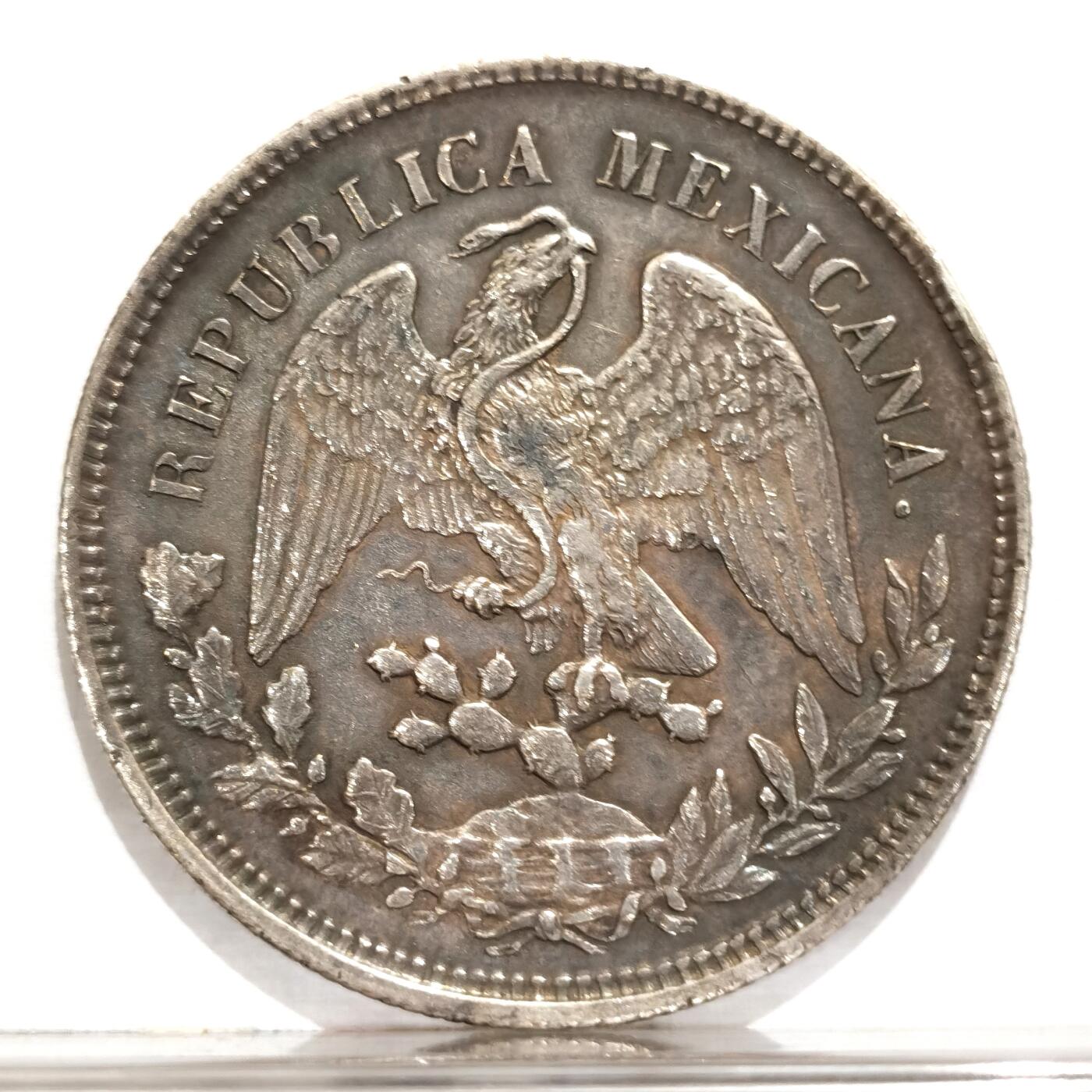 博洋堂世界钱币拍卖第084期（全场包邮） 墨西哥1902年Zs鹰洋大银币 老包浆老味道 正面黑包浆味道很好 鹰细节完好羽毛饱满