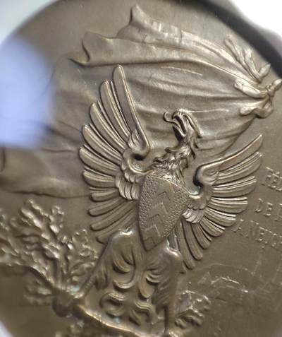 欧洲艺术麦朵尔 周五结拍 NGC瑞士1898纳沙泰尔射击节铜章高分