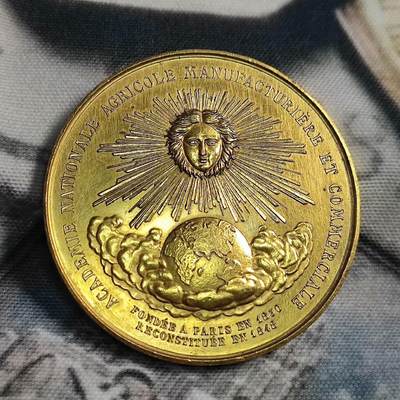 欧洲艺术麦朵尔 周五结拍 法国镀金老铜章