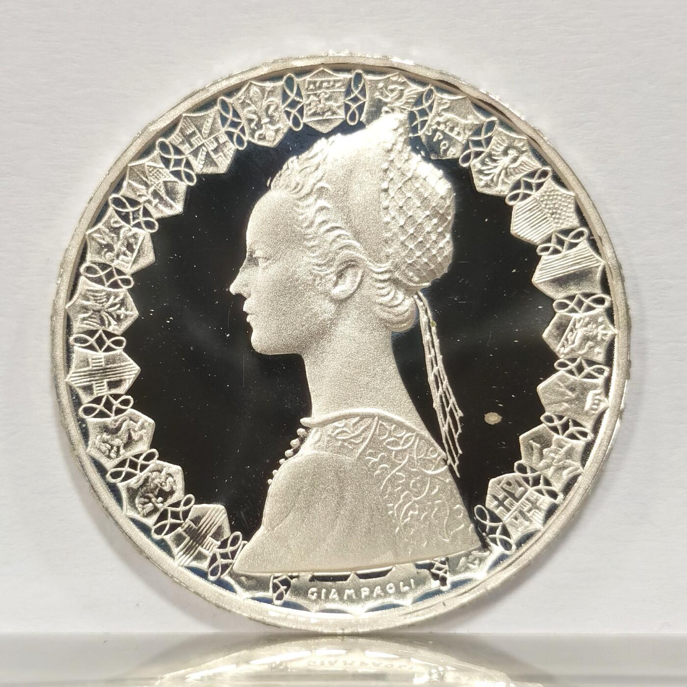 博洋堂世界钱币拍卖第084期（全场包邮） 意大利1985年帆船女神500里拉精制银币