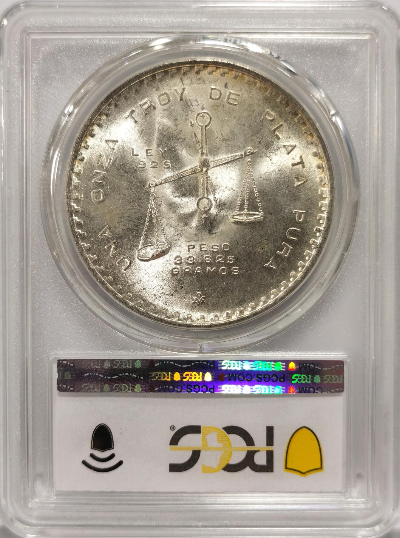 博洋堂世界钱币拍卖第084期（全场包邮） PCGS MS63 墨西哥1980年天平铸币机一盎司大银币2