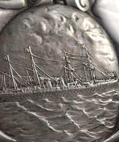 欧洲艺术麦朵尔 周五结拍 1938法国大西洋海运大银章68mm150克左右