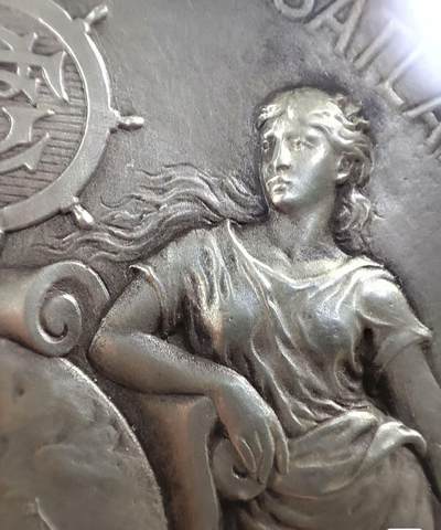 欧洲艺术麦朵尔 周五结拍 1938法国大西洋海运大银章68mm150克左右