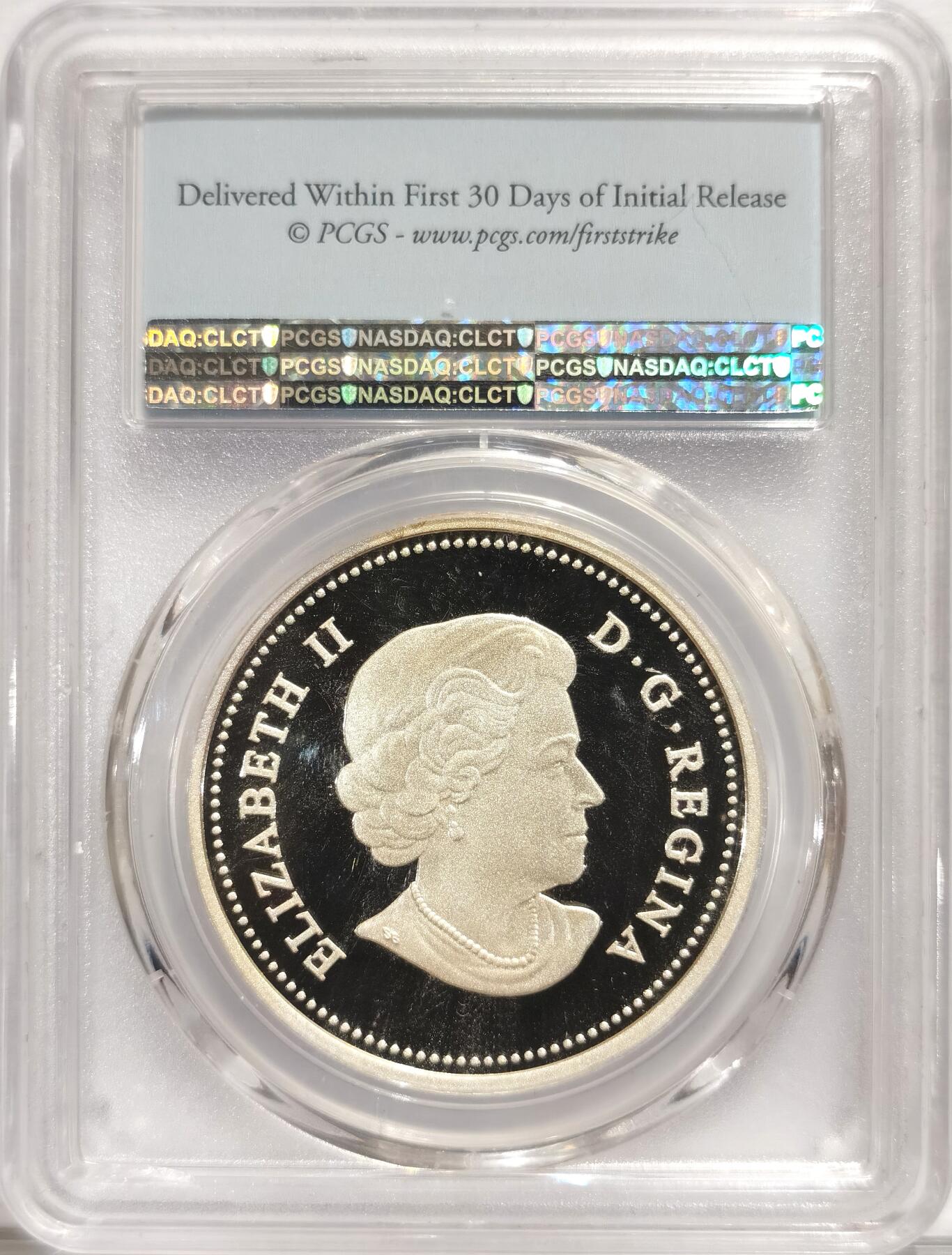 博洋堂世界钱币拍卖第084期（全场包邮） 加拿大2015年灰熊20加元精制纪念银币PCGS-PR69DCAM，直径38mm，重31.39克，9999银，发行量6500枚。PROOF精制币，币面清爽干净又漂亮，打制精美，状态一流。注：盒子背面左下角有小磕损