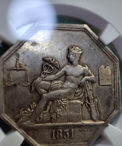 欧洲艺术麦朵尔 周五结拍 法国墨丘利八角银章