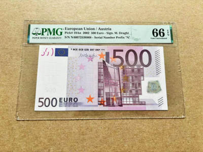 【Blue Auction】✨世界纸币精拍第508期【精】 - 欧盟 2002年500欧元 PMG66EPQ 奥地利版
