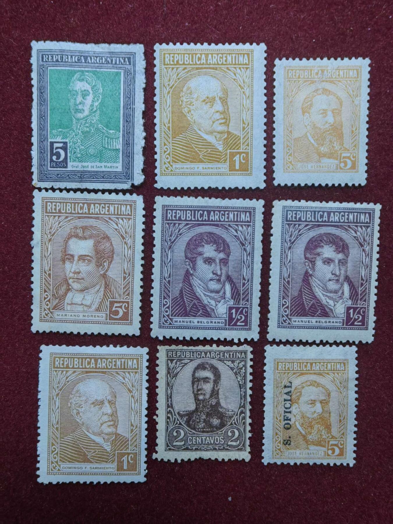 联合阁邮币社™ ——“多国邮票”0佣金 阿根廷 古典邮票 全新无戳