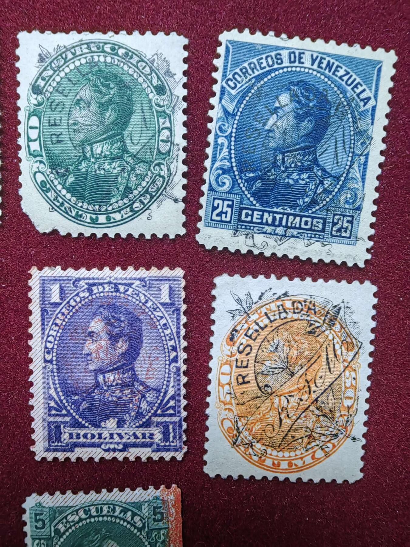 联合阁邮币社™ ——“多国邮票”0佣金 委内瑞拉古典票加盖