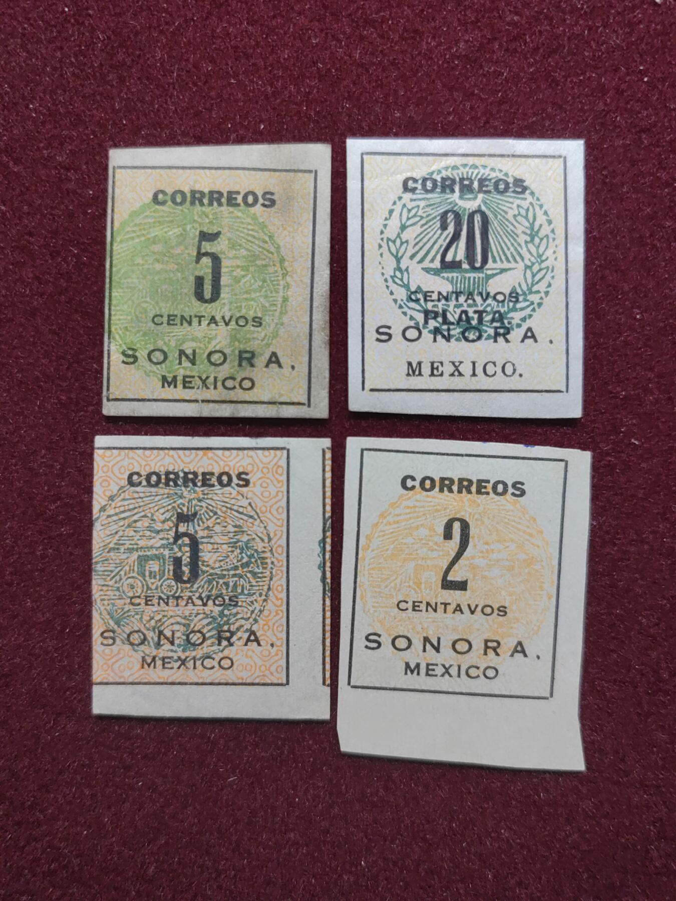 联合阁邮币社™ ——“多国邮票”0佣金 索诺拉州（墨西哥） 1914 墨内战时期地方发行 