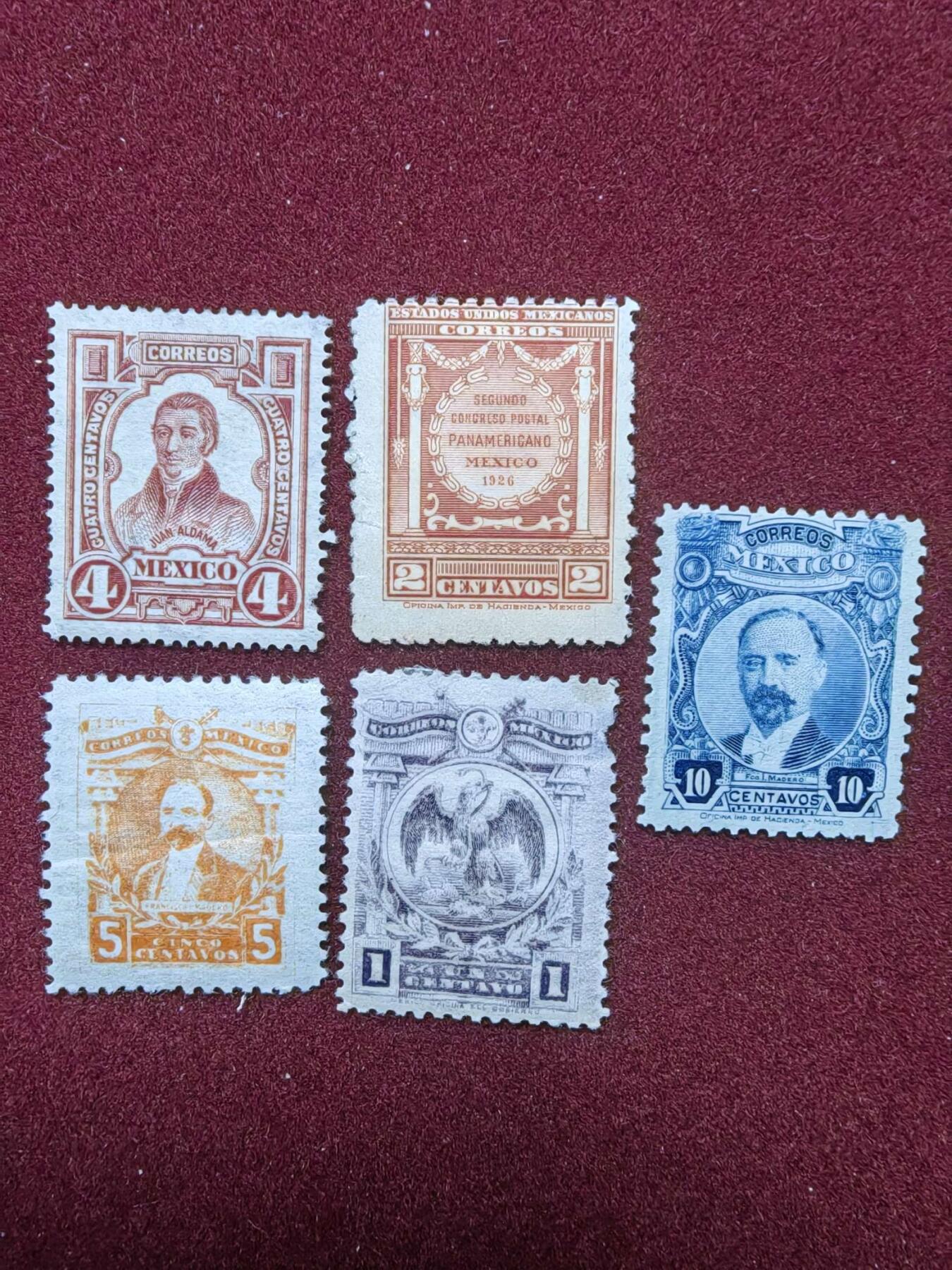 联合阁邮币社™ ——“多国邮票”0佣金 墨西哥早期古典票（全新、无戳）