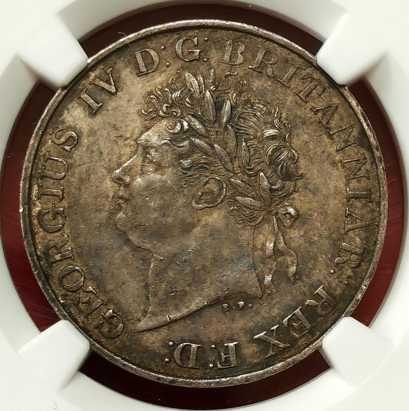 凡希社世界钱币微拍第二百七十七期 荐！1821英属锡兰乔四Rixdollar NGC-AU58，传世美包浆！充分流通的品种，高品不可多得的藏家品质！