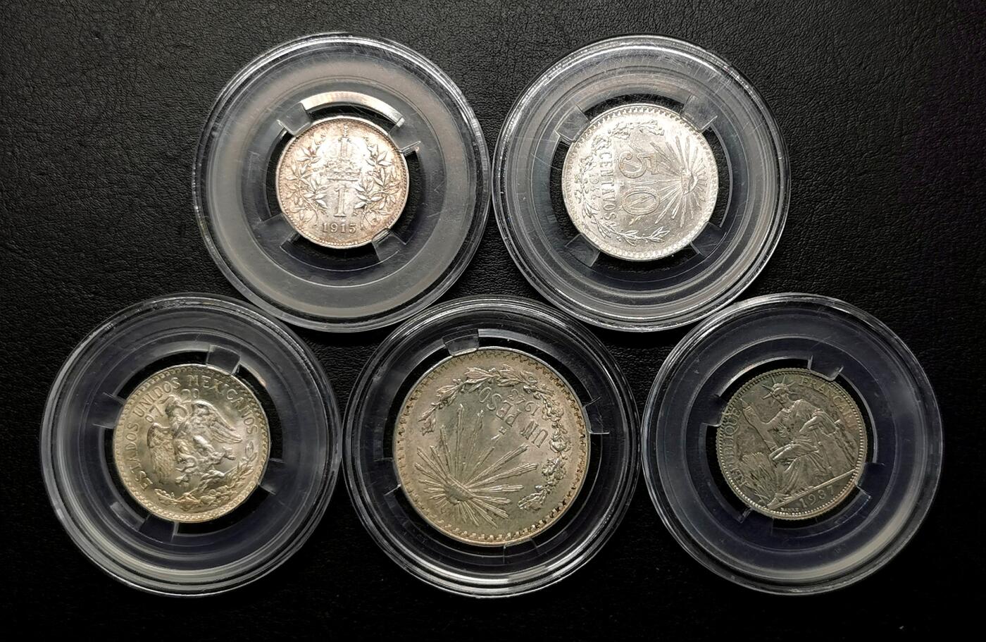 凡希社世界钱币微拍第二百七十七期 各国银币五枚好品