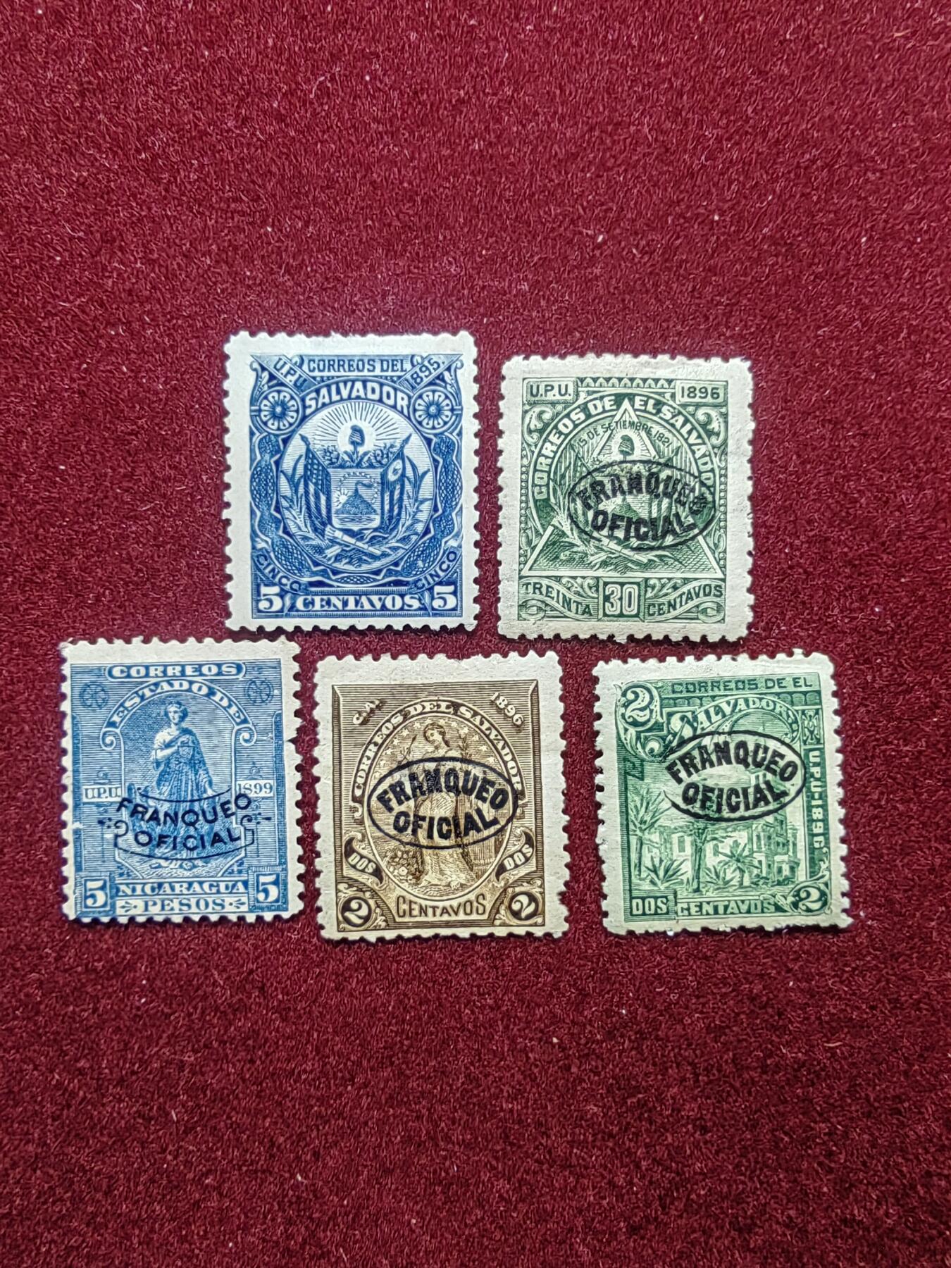 联合阁邮币社™ ——“多国邮票”0佣金 尼加拉瓜 古典 徽章 加盖 全新无戳