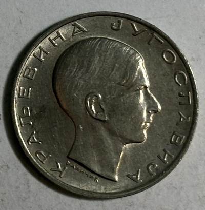 紫瑗钱币——第575期 - 南斯拉夫 1938年 彼得二世 10第纳尔 镍币 UNC