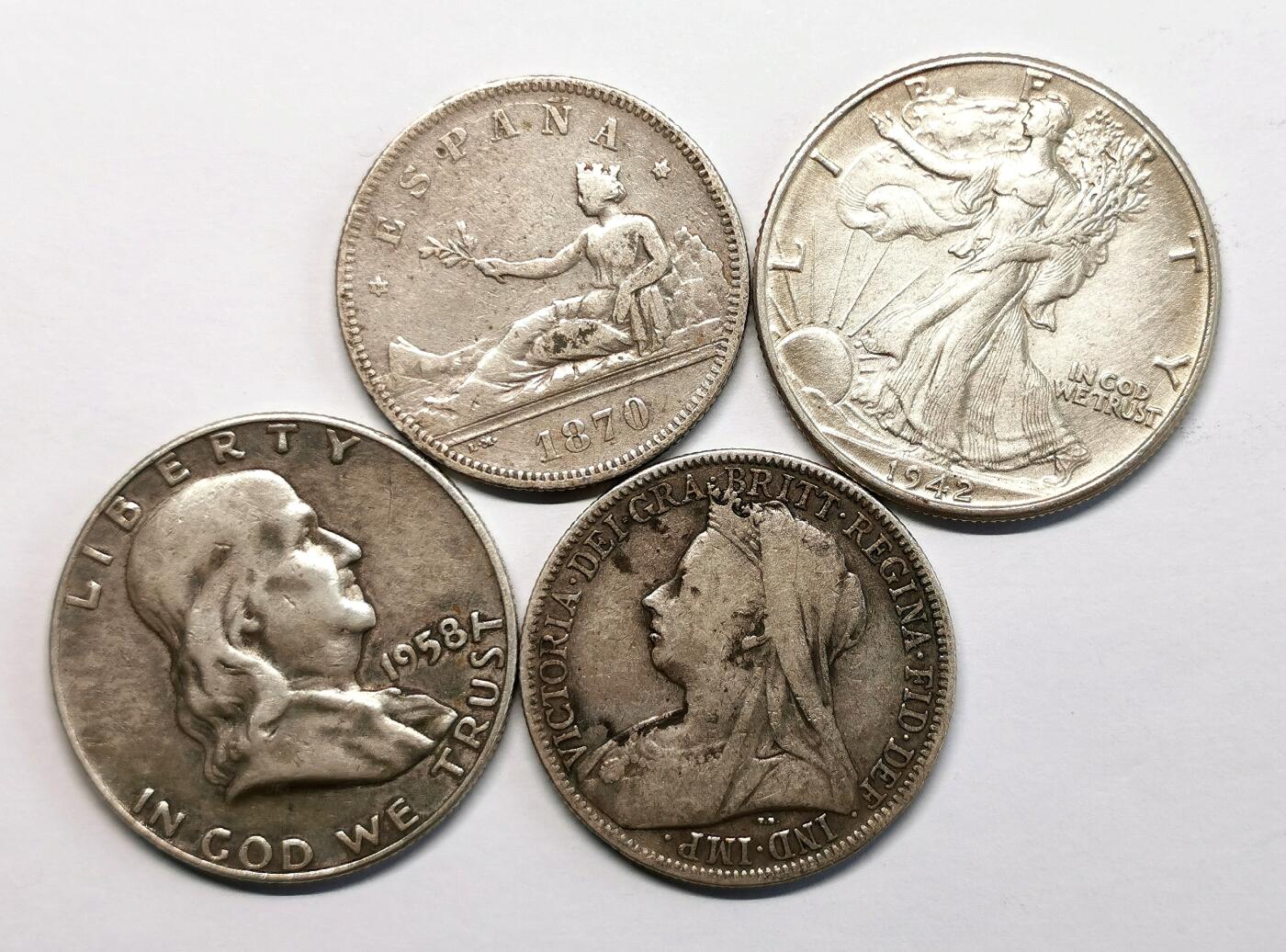 凡希社世界钱币微拍第二百七十七期 各国银币四枚