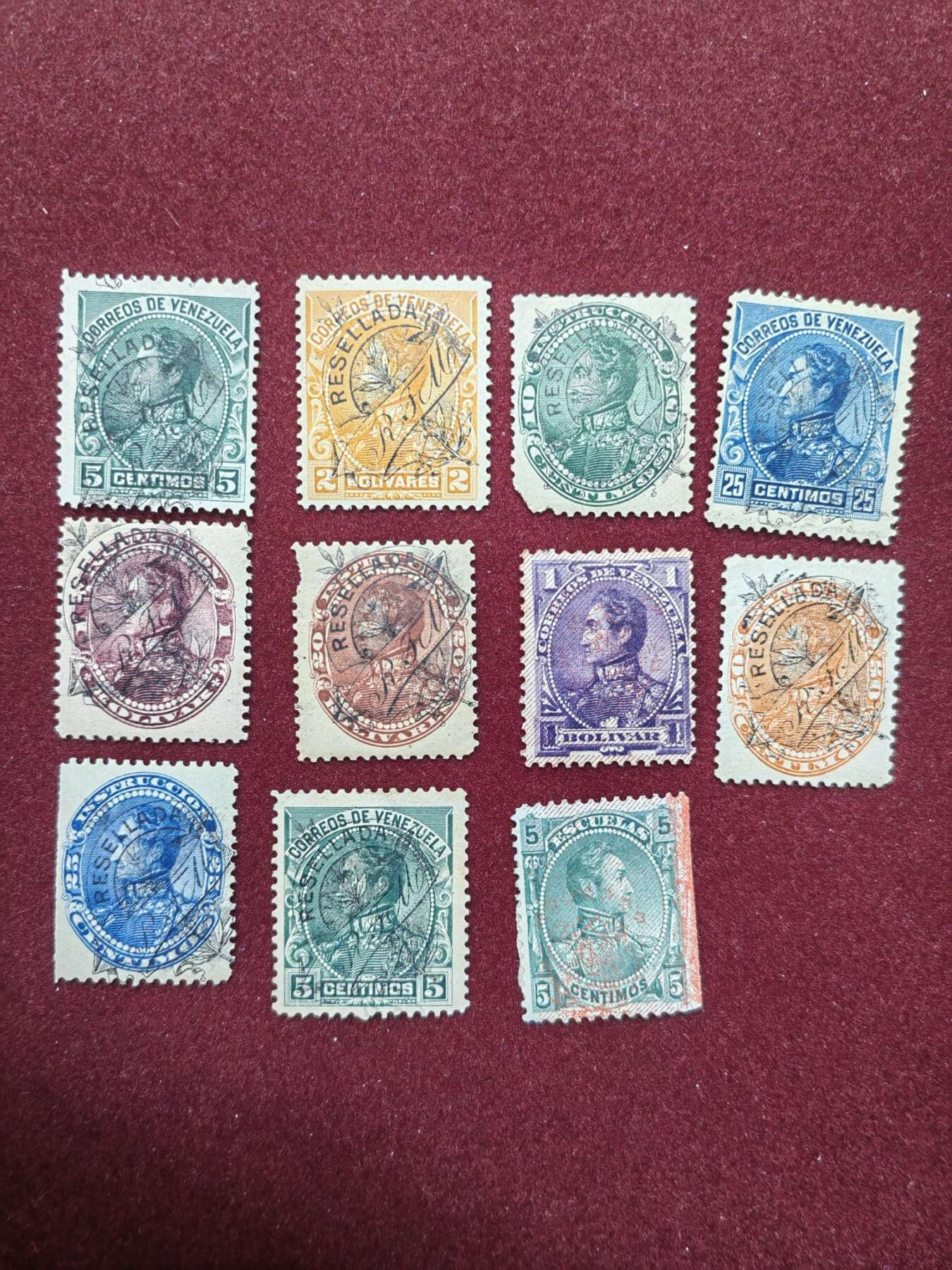 联合阁邮币社™ ——“多国邮票”0佣金 委内瑞拉古典票加盖