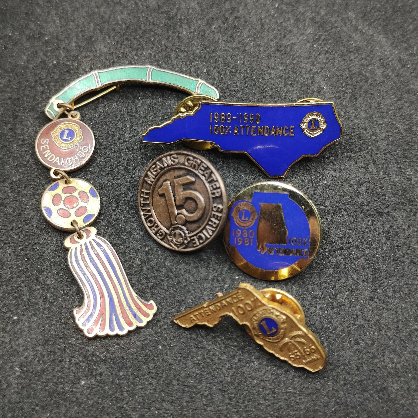 全场0元起拍 第176期 咸鱼国勋章拍卖专场 7月24日（周三）下午6：00开始 国际狮子会徽章五个