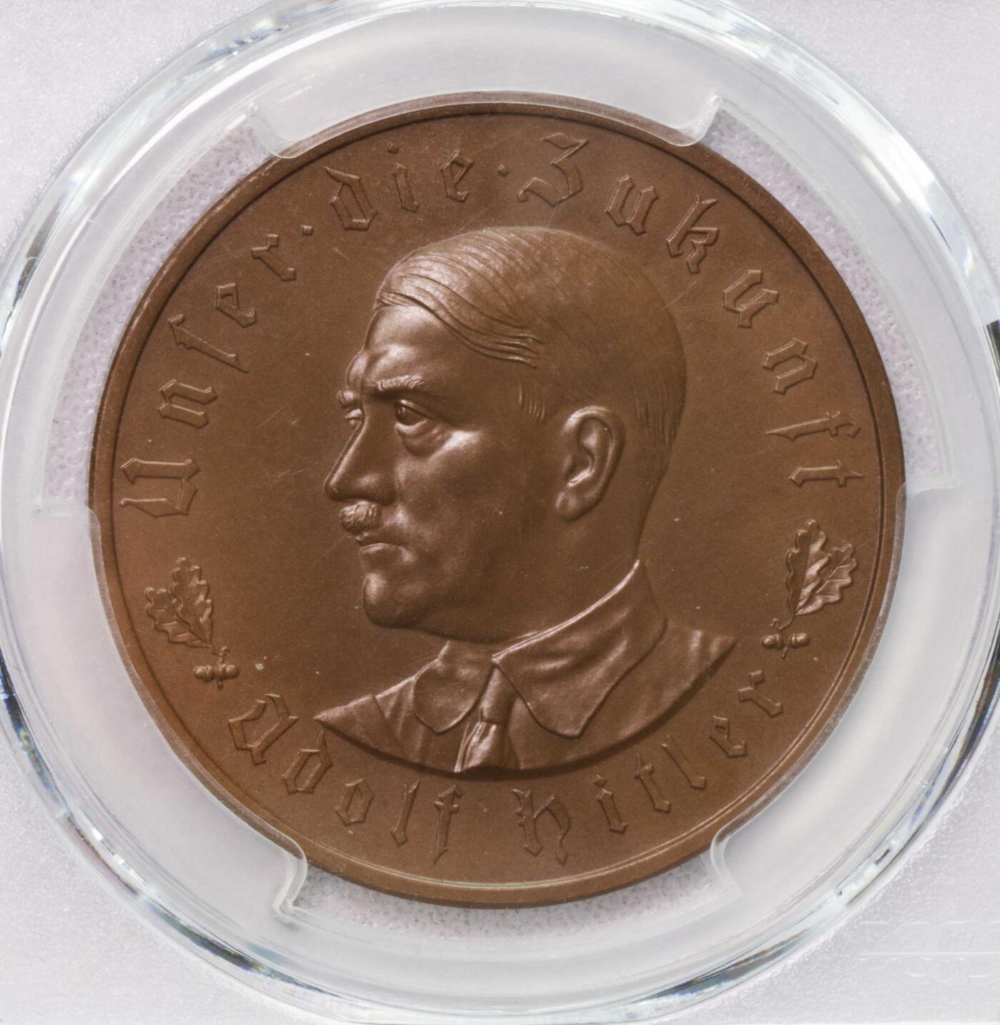 PCGS-SP65 1933德国小胡锁链鹰铜章唯一亚军