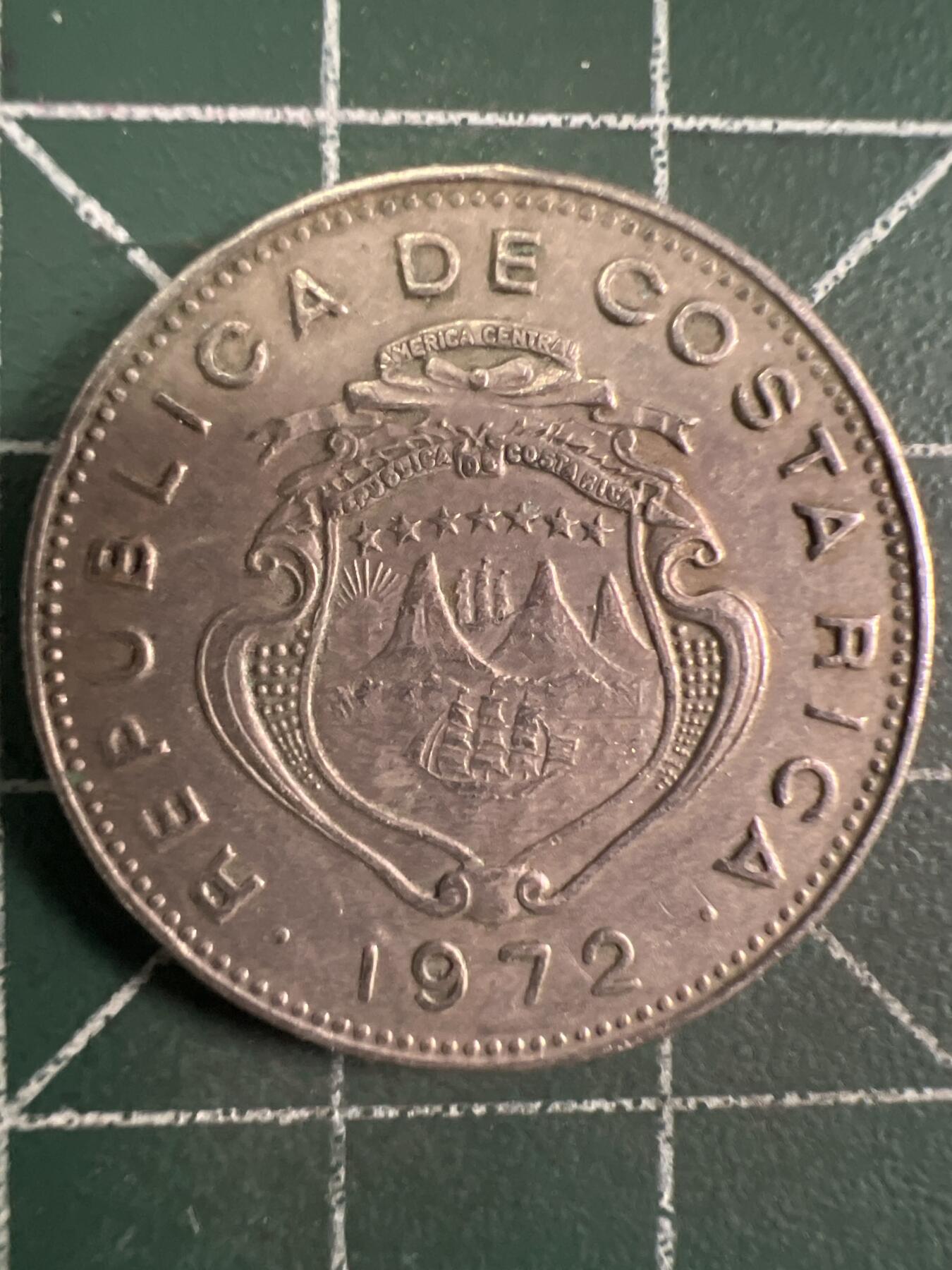 第658期 硬币场 （无押金，捡漏，全场50包邮，偏远地区除外，接收代拍业务，本店十天发一次货） 哥斯达黎加50分 1972年