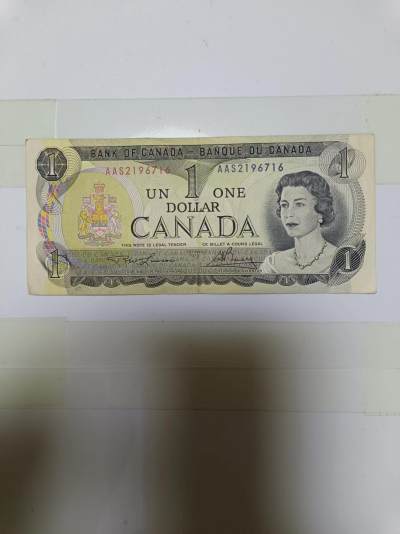 【20240724】非全新纸币第152场 - 加拿大1元