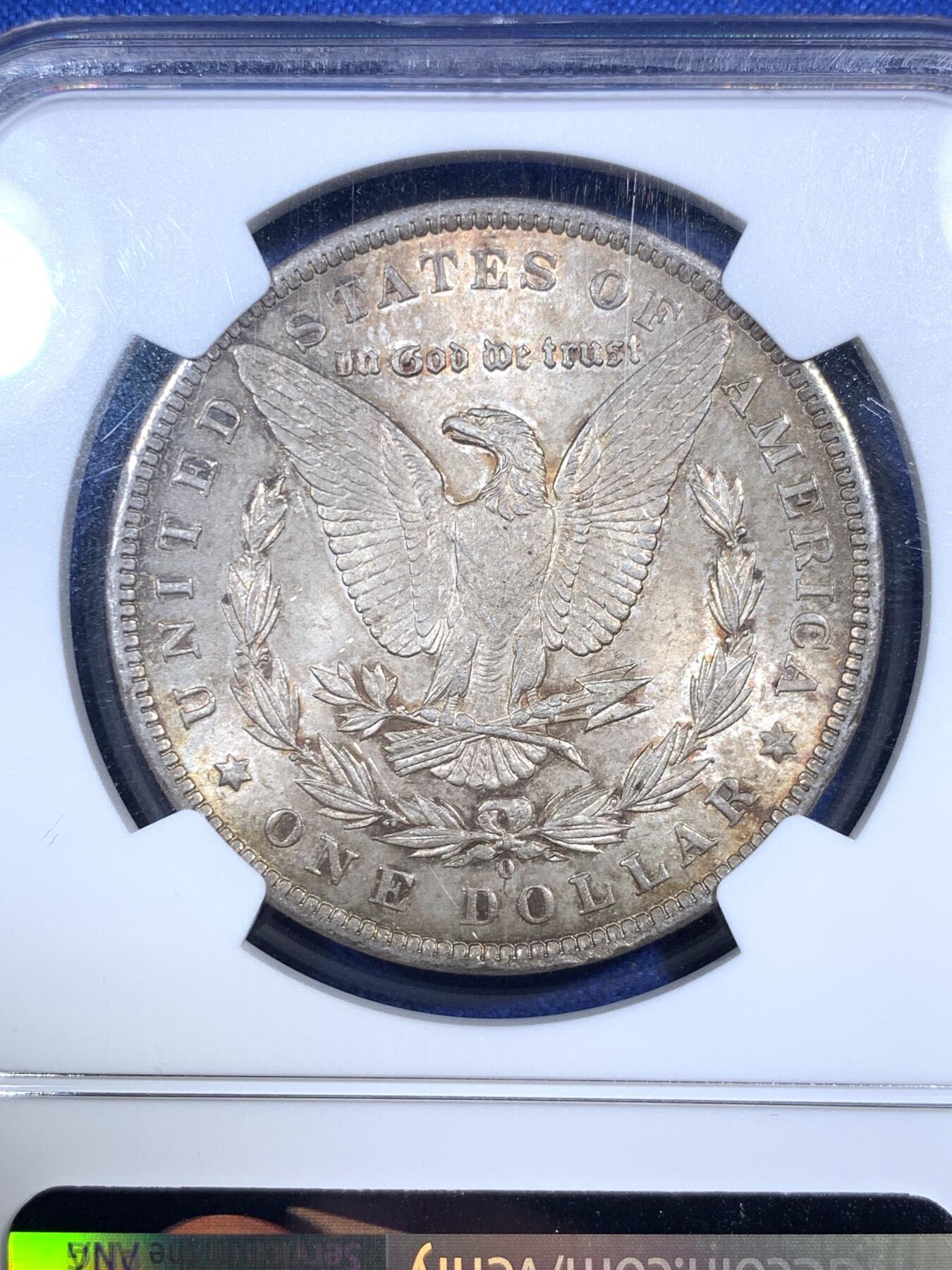 《竞宝斋》第289场- 周日，周一，周二 3场连拍 （全场包邮） NGC MS63 美国1884年O版摩根女神一美元