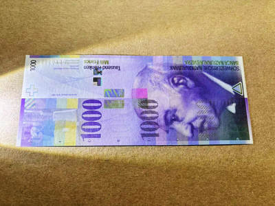 【Blue Auction】✨世界纸币精拍第509期【精】 -  【A冠】瑞士 人像版 2006年1000法郎 全新UNC