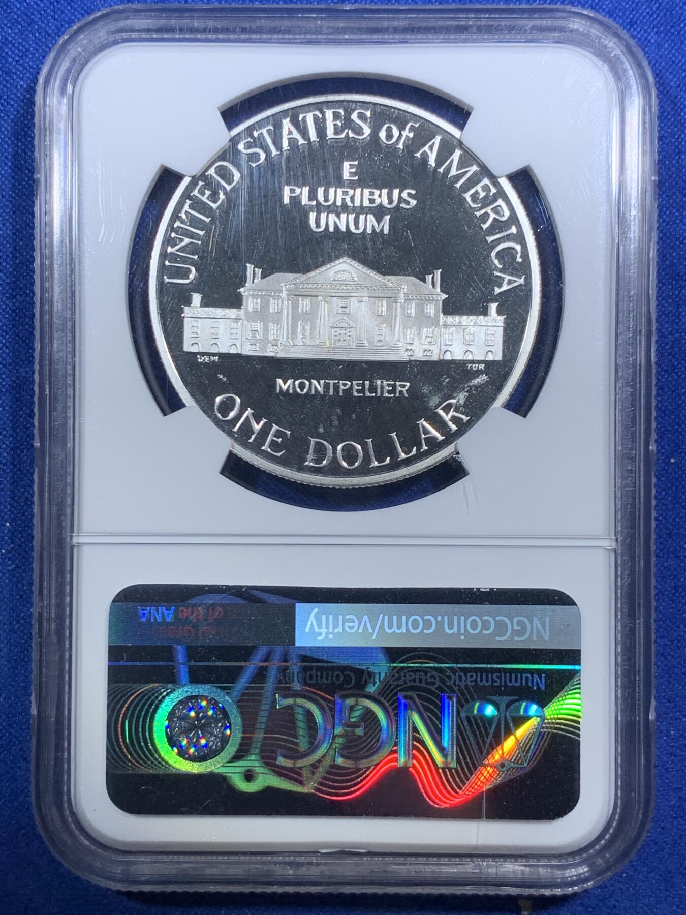 《竞宝斋》第289场- 周日，周一，周二 3场连拍 （全场包邮） NGC PF69UC 美国1993年S版麦迪逊1美元大银币