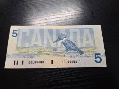 博彦收藏7月24日钱币专场 加拿大5元流通品 有裂