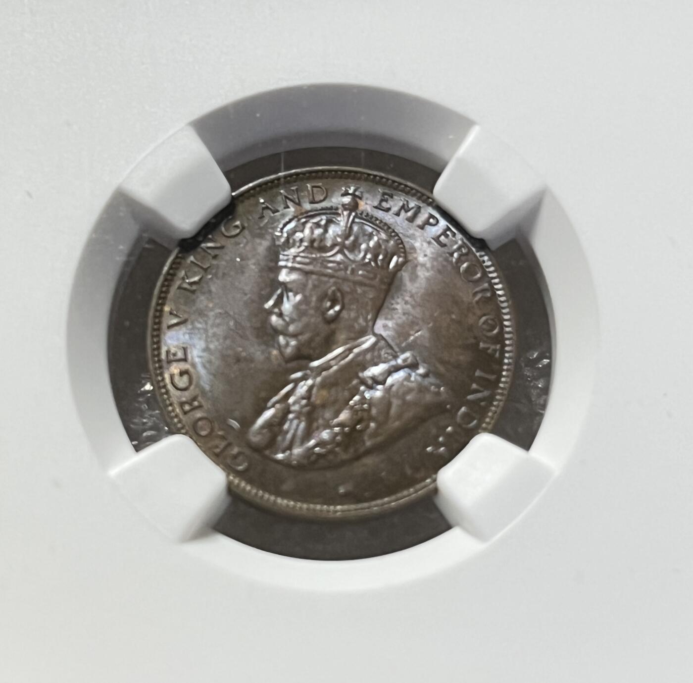 NGC- MS62BN香港1934年乔五一仙铜币