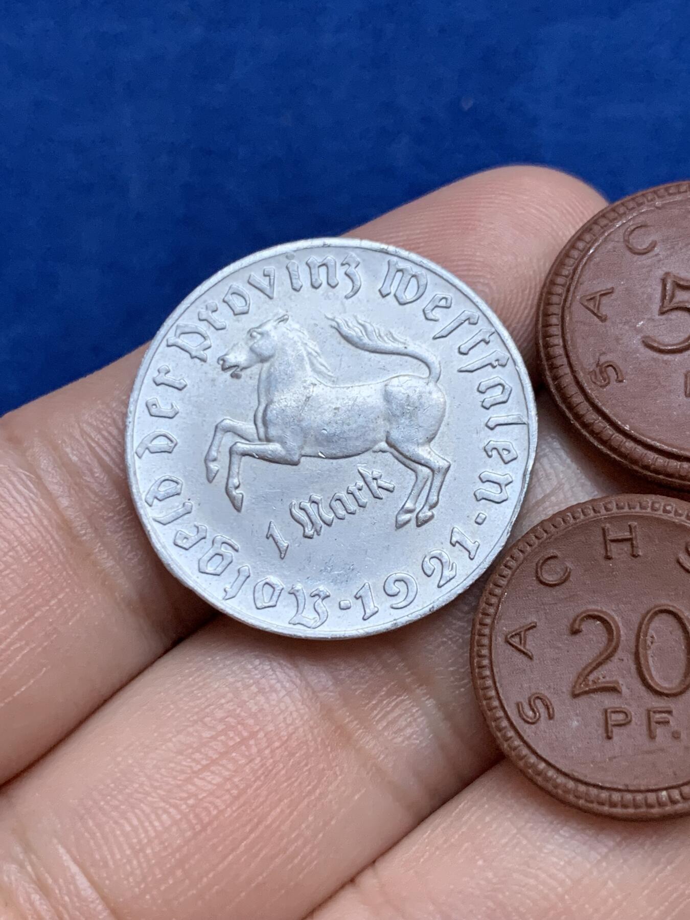 《竞宝斋》第289场- 周日，周一，周二 3场连拍 （全场包邮） 3枚一组 德国魏玛共和国时期 紧急状态货币