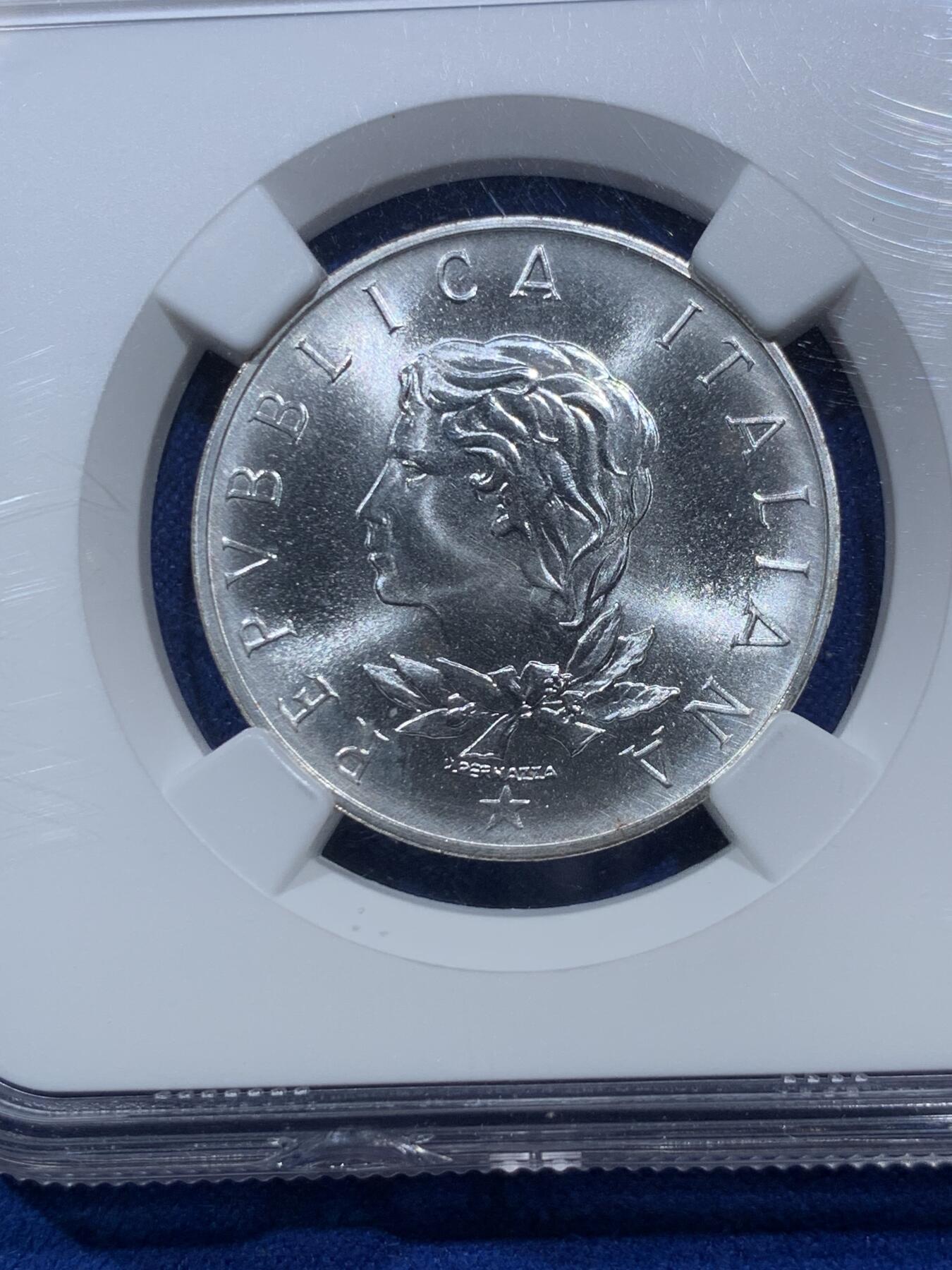 《竞宝斋》第289场- 周日，周一，周二 3场连拍 （全场包邮） NGC MS64 意大利1990年欧洲轮值主席国500里拉磨砂版纪念银币带盒 最高评级分