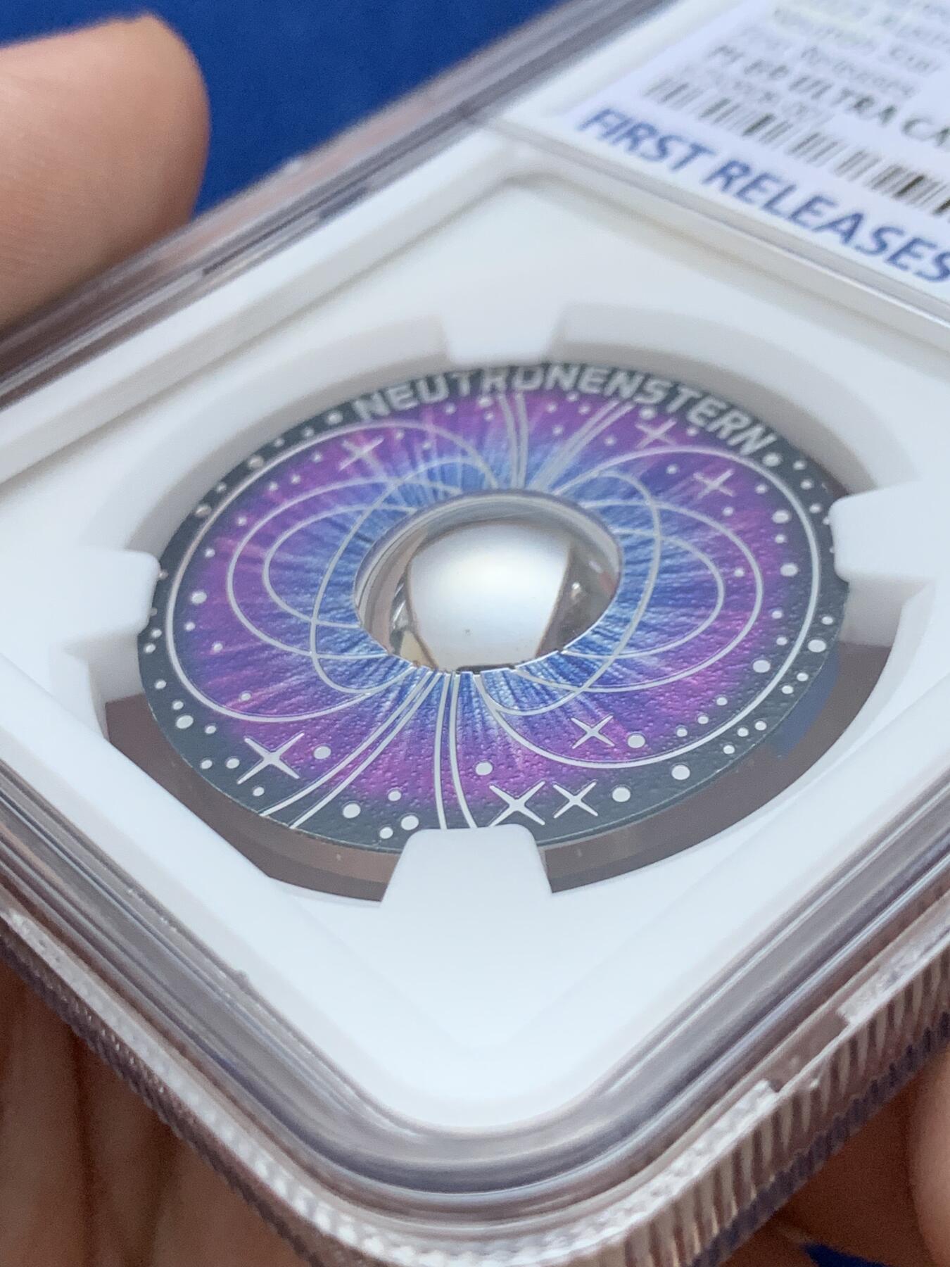 《竞宝斋》第289场- 周日，周一，周二 3场连拍 （全场包邮） 首期 NGC PF69UC 奥地利2023年中子星彩银20欧精制纪念币 限量30000枚 2025年度克劳斯世界硬币大奖赛之最佳银币提名币 大热门  盒证齐全 22.4g 925银 34mm