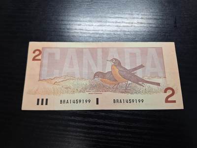 博彦收藏7月24日钱币专场 加拿大鸟版2元流通好品