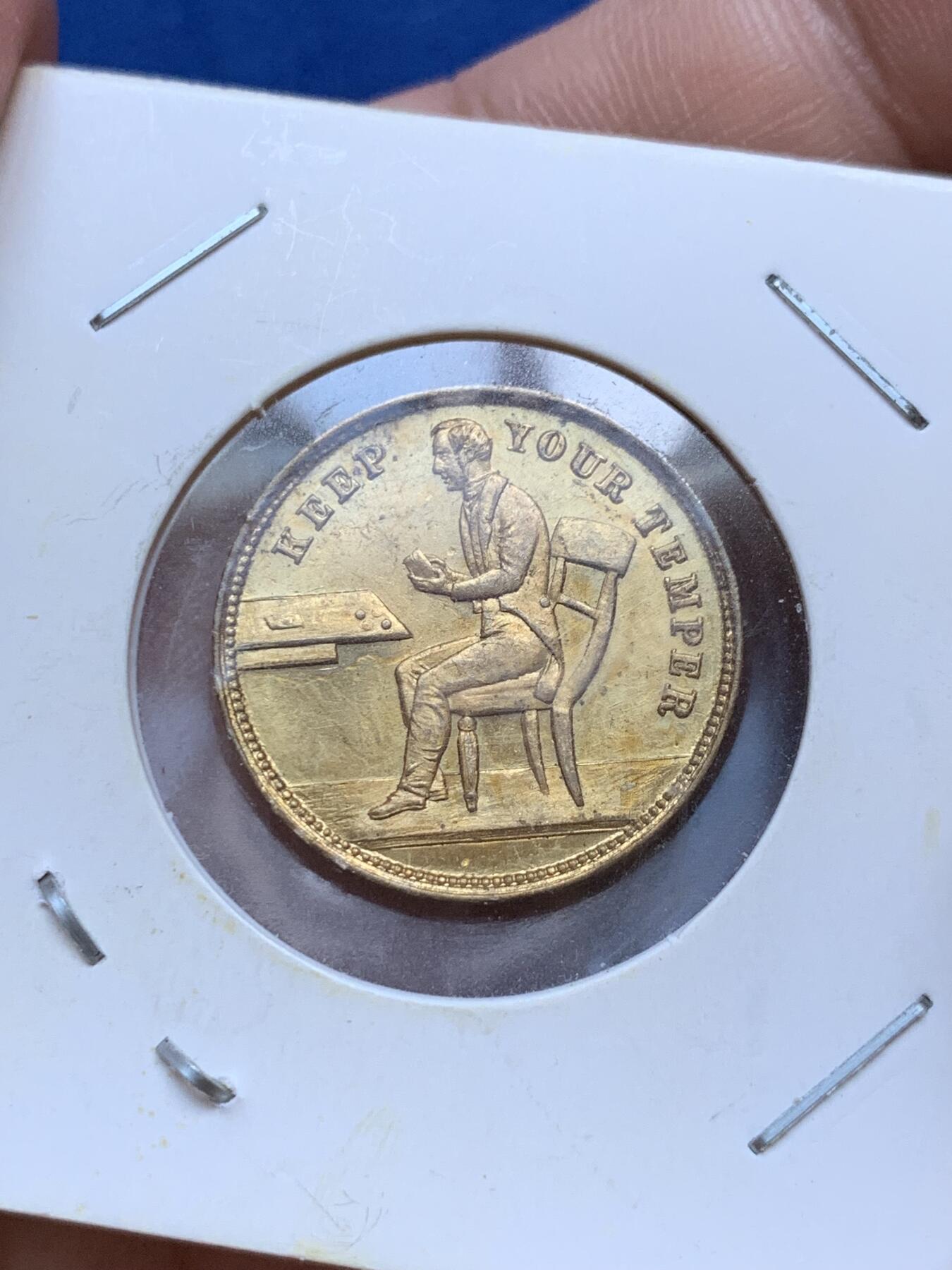 《竞宝斋》第289场- 周日，周一，周二 3场连拍 （全场包邮） 两枚一组 英国小维DuBo代币 少见UNC品相镀金完好