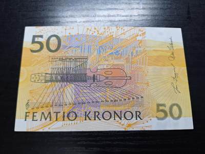 博彦收藏7月24日钱币专场 瑞典50克朗 AU9品 角有折印 有微黄